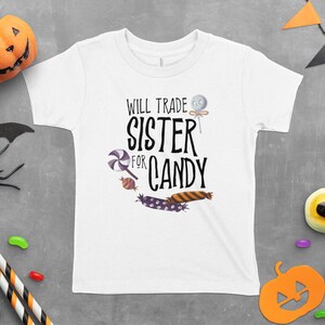 Camicia per fratelli di Halloween per i più piccoli, Camicia di Halloween per i più piccoli, Camicia per costumi da fratello, Festa di Halloween per bambini, Dolcetto o scherzetto per bambini