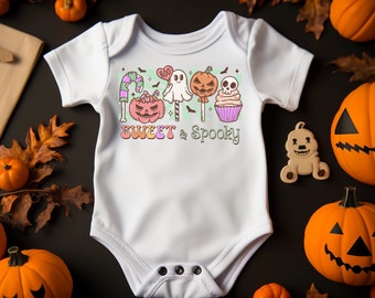 Sweet and Spooky Halloween Baby Onesie®, Trick or Treat Baby Onesie®, Halloween Baby Gift, Kawaii Halloween Shirt, First Halloween