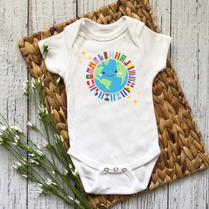 Herencia Hispana Baby Onesie®, Banderas del Mundo Hispano Baby Onesie®, Ropa De Bebé, Bebé Español Onesie®, Regalo de Bebé Latino, Bebé Bilingüe