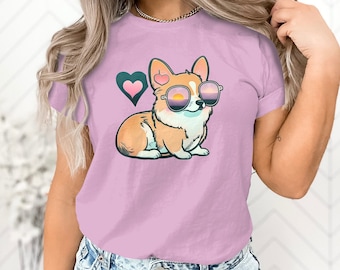 Camisa Corgi, regalo del propietario de Corgi, camisa de mamá Corgi, camisa linda Corgi, lindo regalo Corgi, camisa amante de los perros, camisa retro Corgi, camisa I Heart Corgi