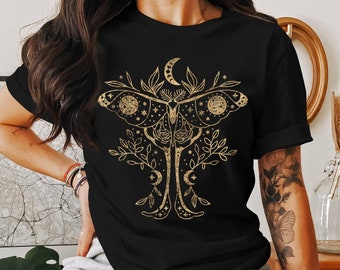Luna Motte Schmetterling Shirt, Motte Unisex TShirt, Motte Schmetterling Geschenk, Boho Shirt, Cottagecore Shirt, Goblincore Shirt, zurück zu Schule Shirt