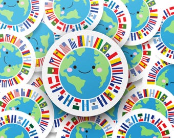 Hispanic Heritage Month Vinyl Sticker, Spanish Speaking Sticker, Hispanic Flags Sticker, Laptop Sticker, Water Bottle Sticker
