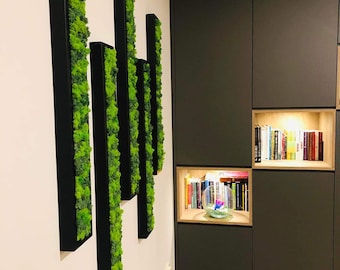 Wooden moss panel | Moss Wall Panels | Moss Wall Art | living Moss Wall | Preserved Moss wall hanging | Reindeer moss | Real Moss Decor |