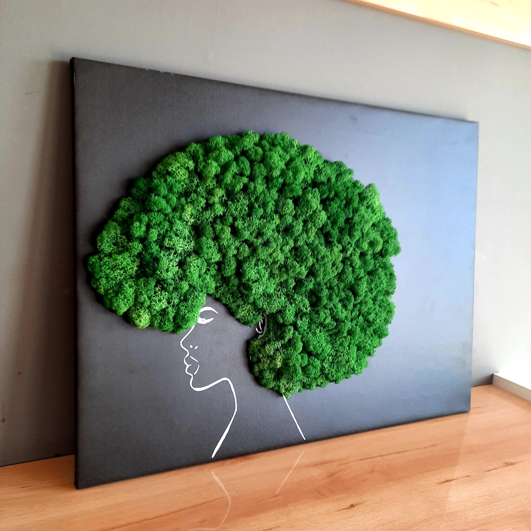 Moss Wall Art New Home Gift Art Wall Decor Moss Picture Etsy