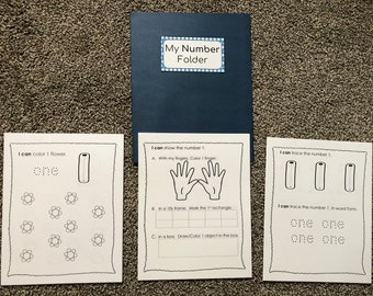 My Learning Number Folder; Early Learning Resource