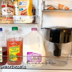 Refrigerator Organization Labels | Custom Fridge Bin Labels for Doors, Drawers, Bins