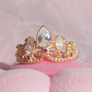 Princess Crown Ring, Princess Jewelry, Princess Crown Engagement Ring, Geek Jewelry