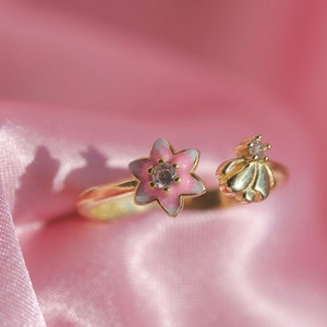 Bague Blossom of Hua Mulan - Inspirée de la bague Bloom-Magnolia du guerrier légendaire en argent sterling 925-Bague de princesse
