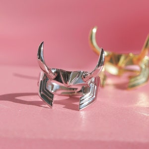 Loki Ring, Loki Horn Ring ,Loki Laufeyson -925 Sterling Silver