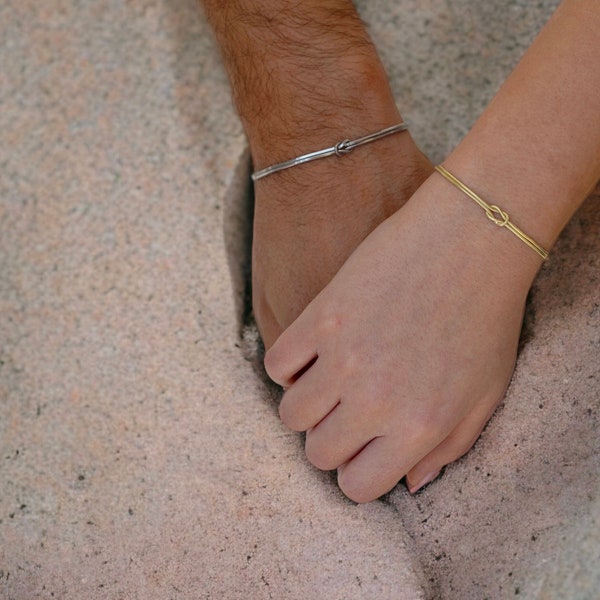 Bracelet pour couple - Bracelets serpent éternel - Découvrez la danse passionnée de l'amour - Bracelet chaîne serpent en argent sterling 925