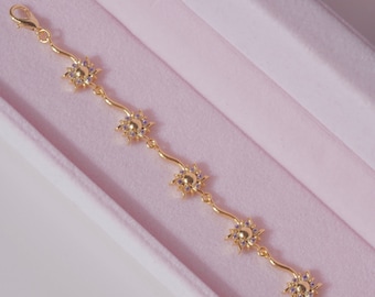 Sun Bracelet-Princess Bracelet-Gold Plated