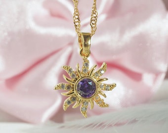 Sun Necklace-Princess Necklace-Sun Necklace