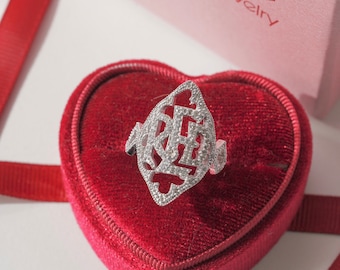 Red Ring - Gold and silver plated