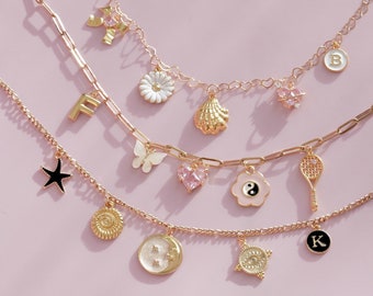 Crea la tua collana con ciondolo personalizzata Collana con ciondolo estivo Collana con ciondolo personalizzabile Collana robusta in stile vintage Collana con ciondolo multiplo fai da te