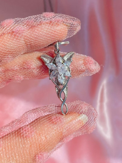 Fairy Tale Princess Pendant with snake Chain, Gift for Queen Lover Jewelery,Elf necklace