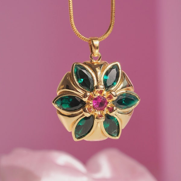 Paris Promise Necklace – Romantic Vintage Gold Pendant – French Inspired Jewelry Gift for Her-Anastasia