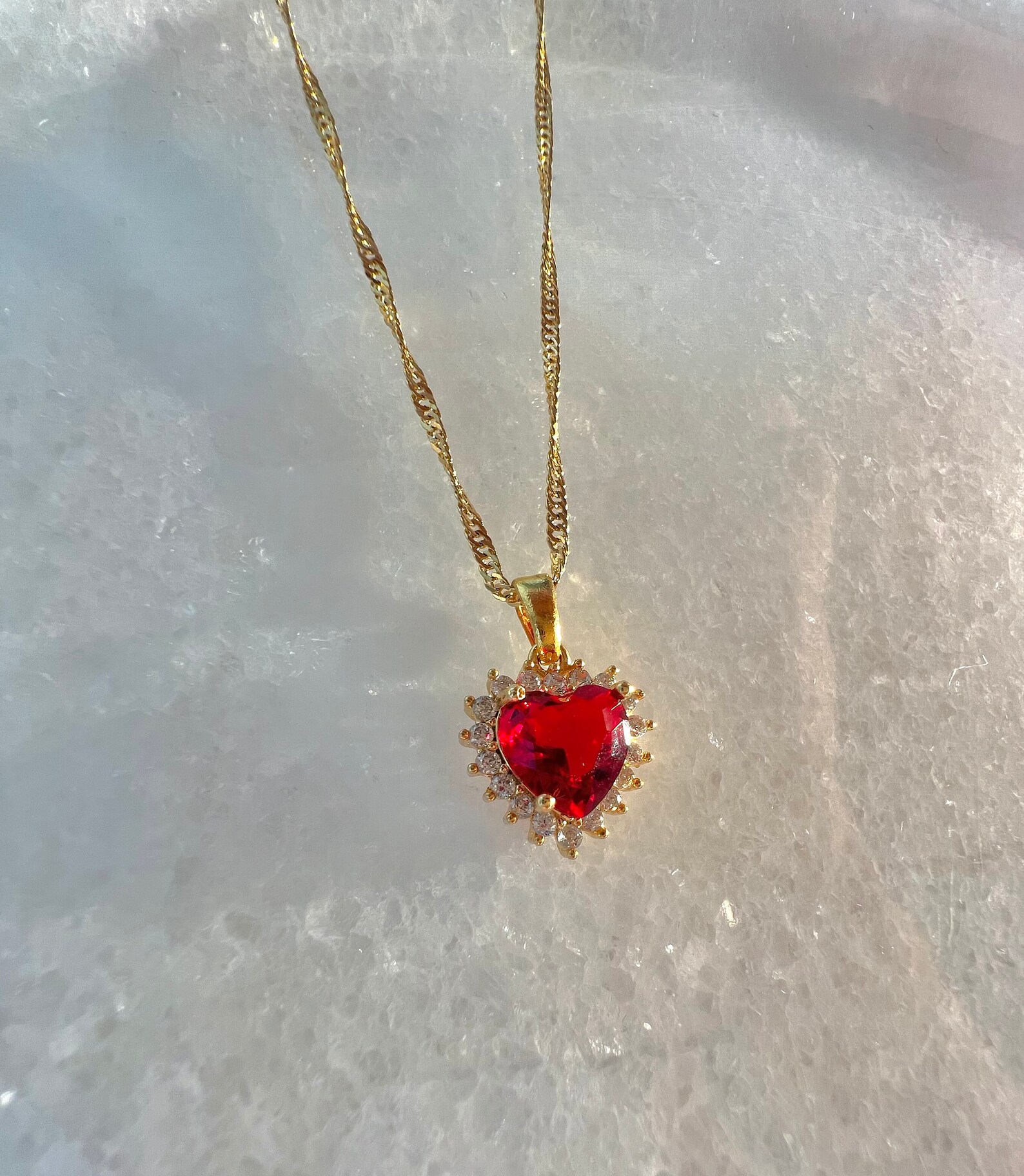 Lana Del Rey Necklace Red Heart Necklace LDR Necklace Etsy