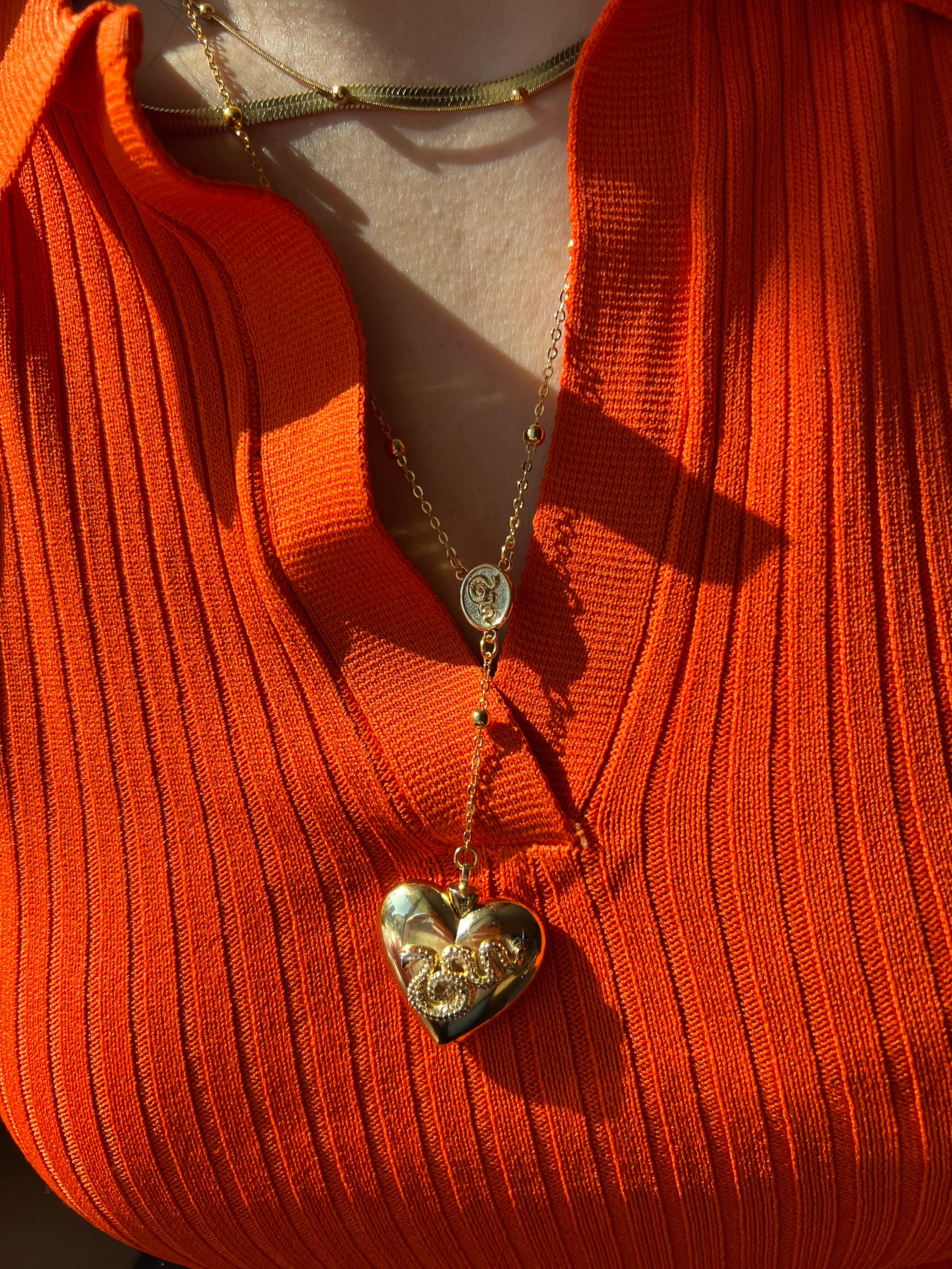 Rosary Emerald Heart Necklace