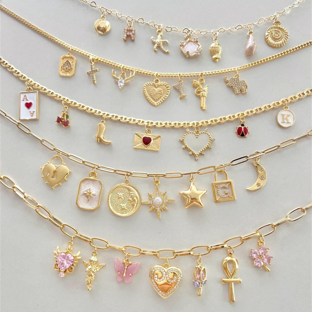 Design Your Own Charm Necklace or Bracelet – Pick Your Multi Charms ...