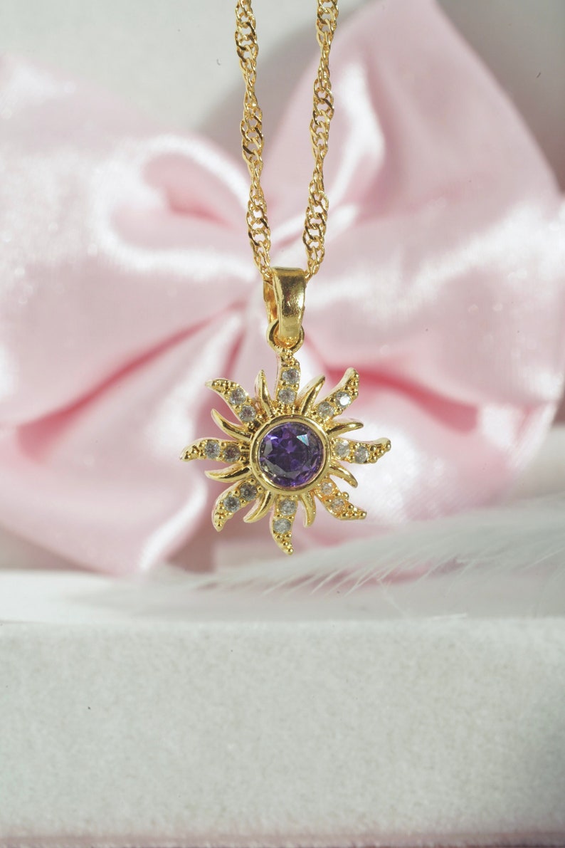 Zon ketting-prinses ketting-zon ketting afbeelding 1