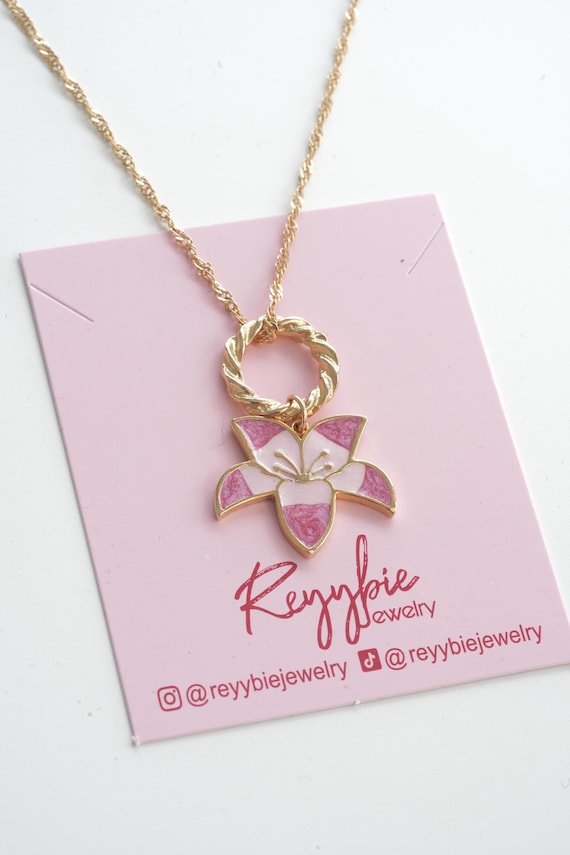 ムーランネックレス - 桜ネックレス - フラワーネックレス - Etsy 日本