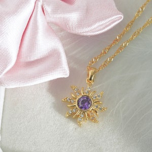 Zon ketting-prinses ketting-zon ketting afbeelding 4