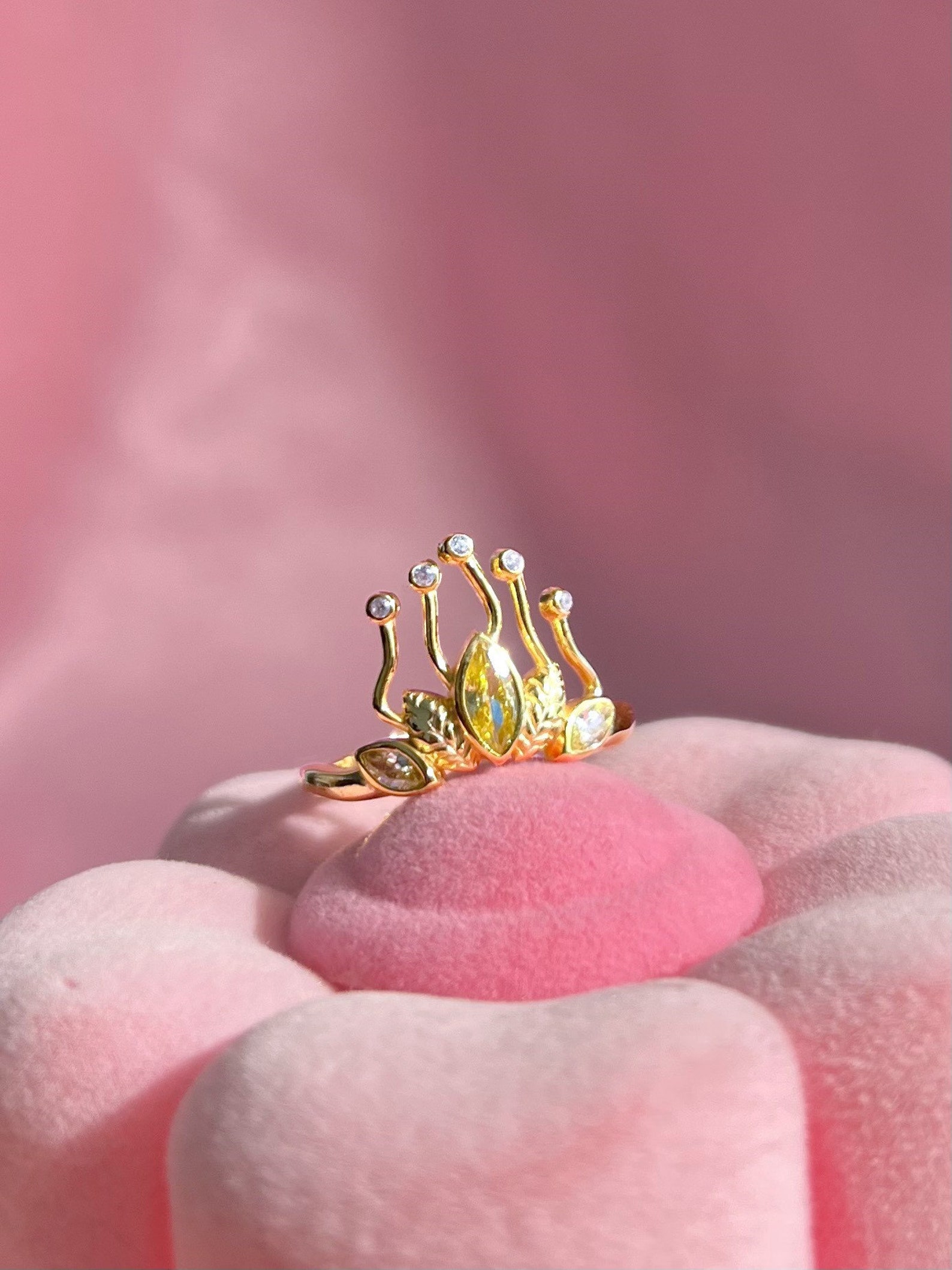 Tiana Wedding Crown Ring Princess Tiana Headpiece 925K Etsy