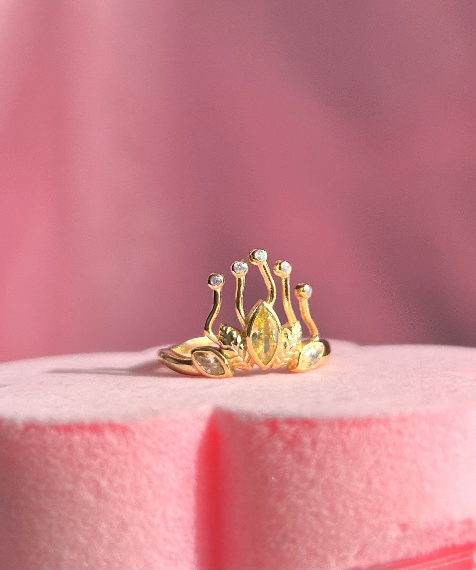 Tiana Wedding Crown Ring Princess Tiana Headpiece 925K Etsy