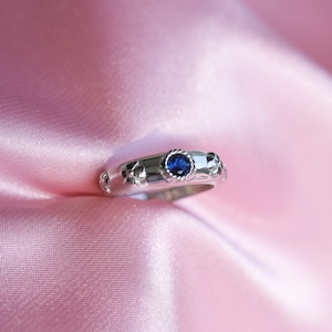 Conjunto de anéis de casal - Anel Howls - Inspirado em HMC - Anéis de anime - Anel de gema vermelha, anel de gema azul - Anéis de cosplay imagem 4