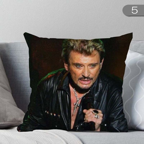 Housse de coussin Johnny Hallyday