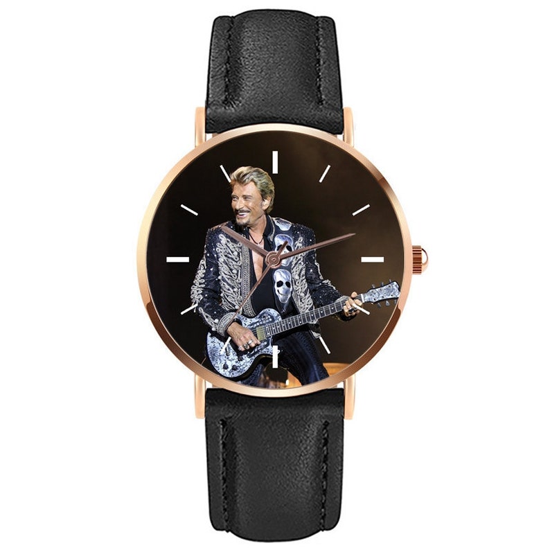 Montre Johnny Hallyday pour femme Noir Or Rose/Show