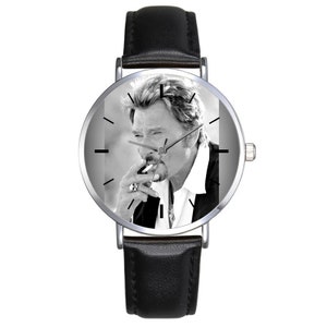 Montre Johnny Hallyday Noir et blanc