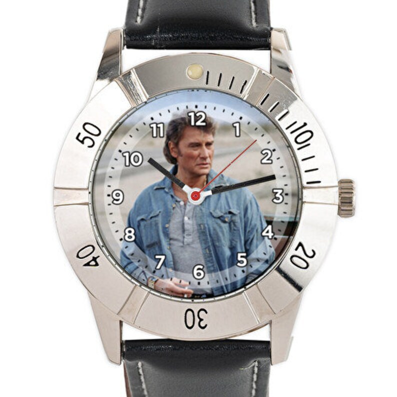 Personalized Johnny Hallyday watch Noir 2