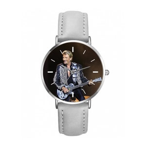 Montre Johnny Hallyday pour femme Gris Perles Show