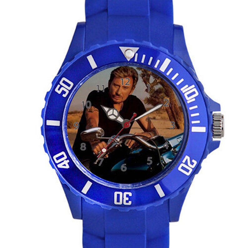 Personalized Johnny Hallyday watch Bracelet silicone