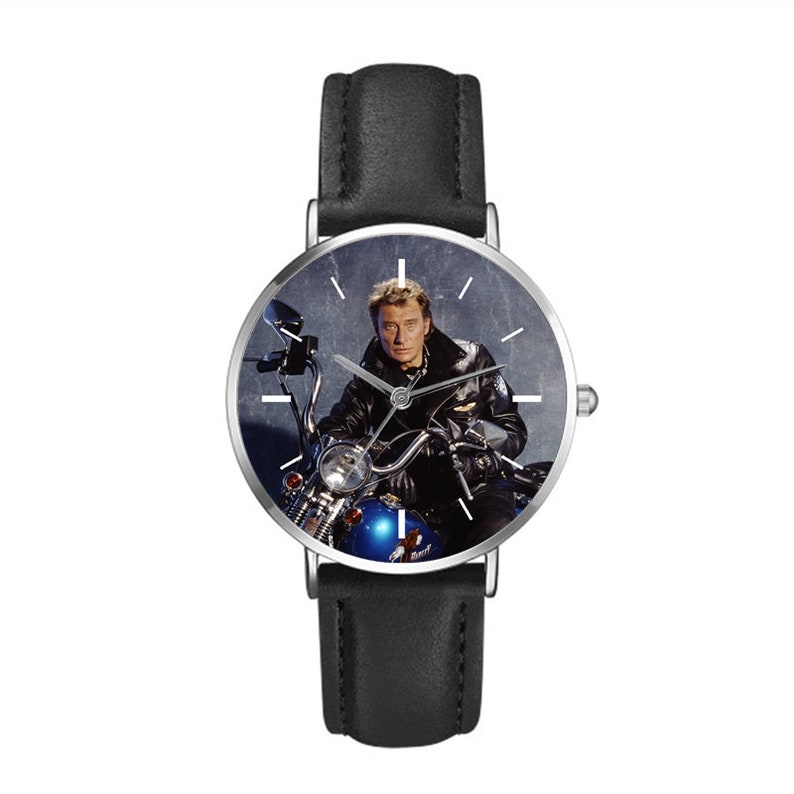 Montre Johnny Hallyday pour femme Noir Biker