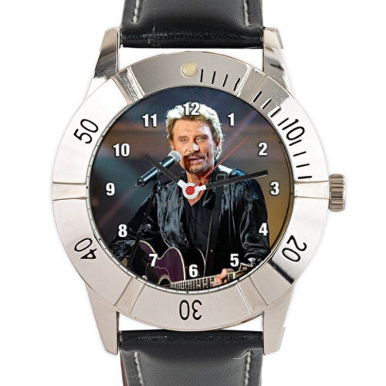 Personalized Johnny Hallyday watch Noir