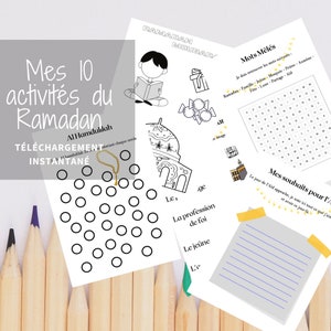 Folleto de actividades de Ramadán para niños.