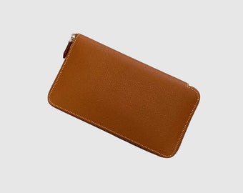 Bespoke Light Brown Togo Leather Wallet, High Quality