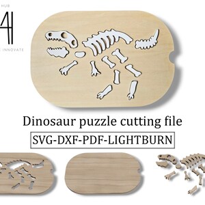 Puzzle Dinosaure - Fichier de Découpe Laser - Insert Trofast