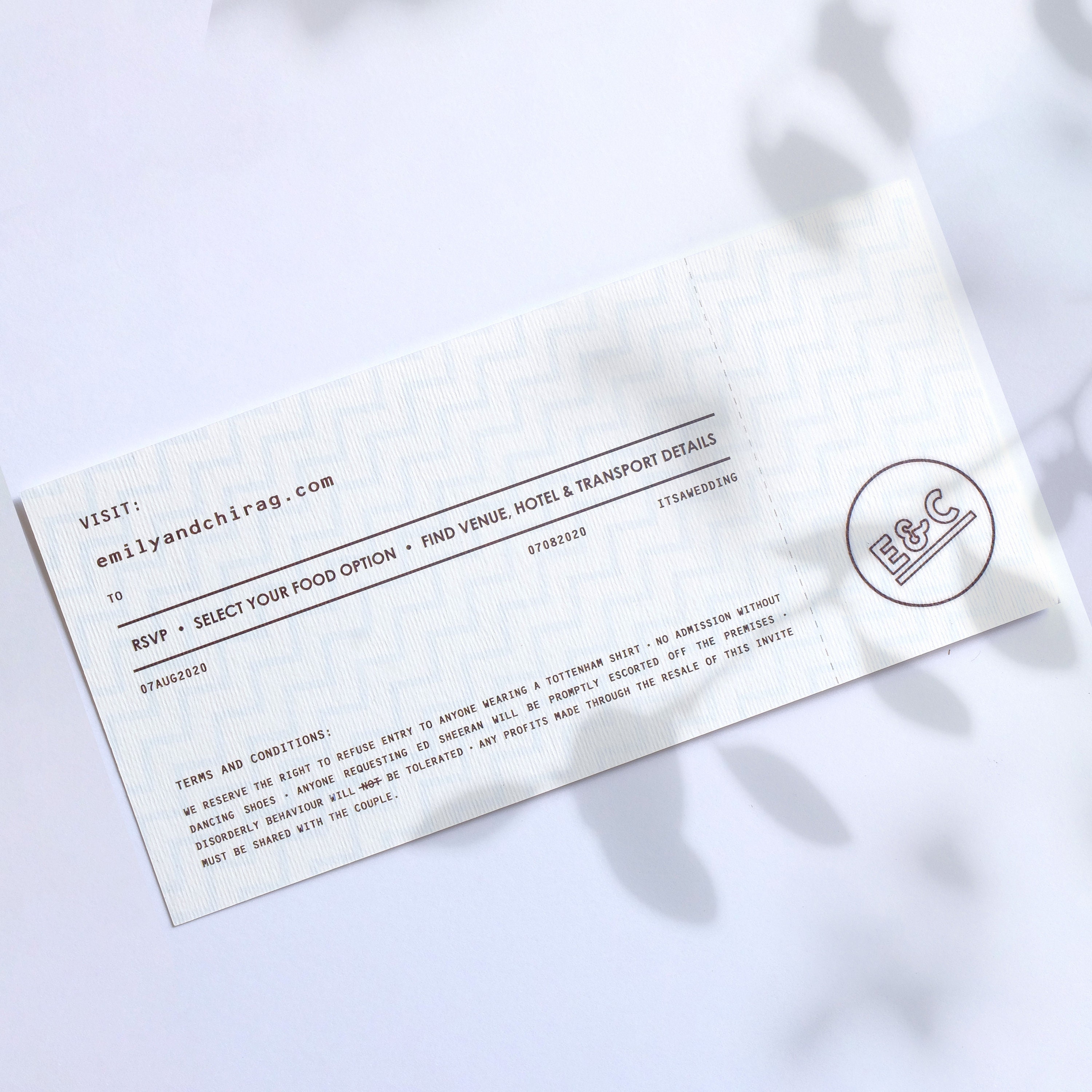 Minimalist Vellum Wedding Invitation – Photo Wedding Invite