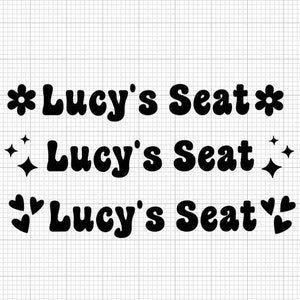 Girlfriend Seat Decal Sticker for car, passenger princess, drivers side, passenger side door, boyfriend, Custom name, personalize, husband