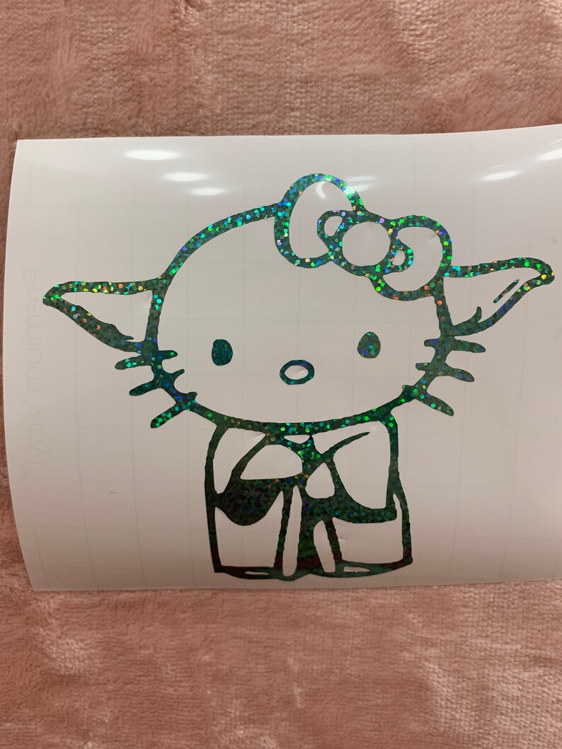 Baby Yoda Grogu Hello Kitty Hybrid Decal Sticker Star Etsy