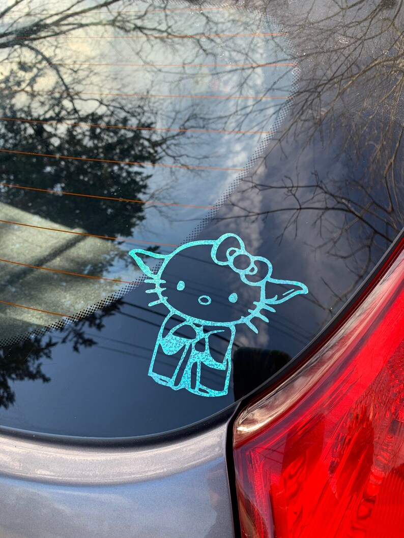 Baby Yoda Grogu Hello Kitty Hybrid Decal Sticker Star Etsy