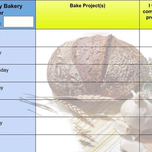 Weekly & Daily Bakery Projects Planner
