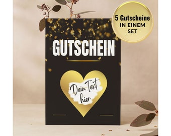 5er Set Gutscheine zum selber beschriften | Rubbelkarten für eigenen Text | Geschenke | Geschenkideen | Geschenkkarten