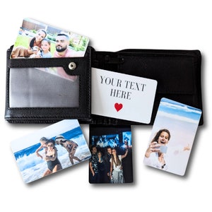 Jouw selfiefoto met gewenste tekst I Gepersonaliseerd op plastic kaart I Fotokaart voor portemonnee en handtas - Ideaal Valentijnsdagcadeau