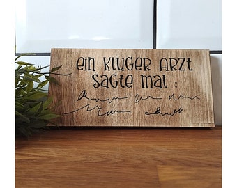 Holzschild, Deko, Arzt