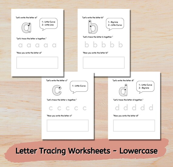 Alphabet Tracing Alphabet Printable Alphabet Worksheets | Etsy