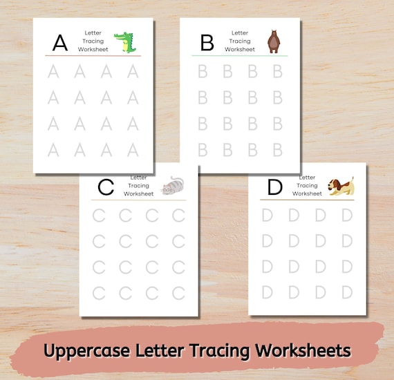 Alphabet Tracing Alphabet Printable Alphabet Worksheets - Etsy